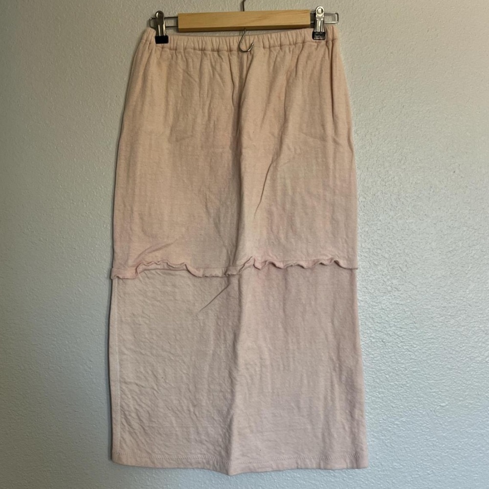 Vintage ruffle midi skirt